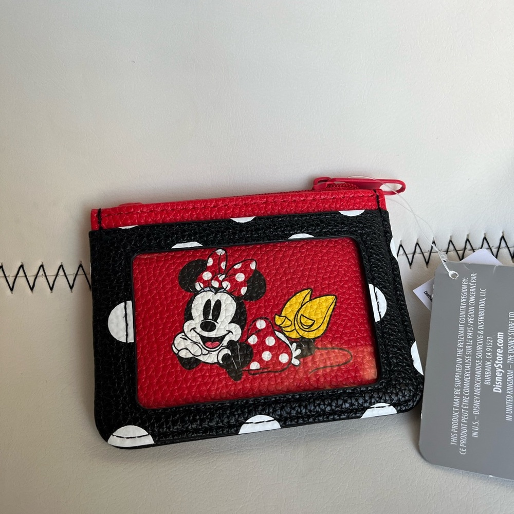 Disney Minnie Mouse Kids Coin Purse - Red, Black, and White
